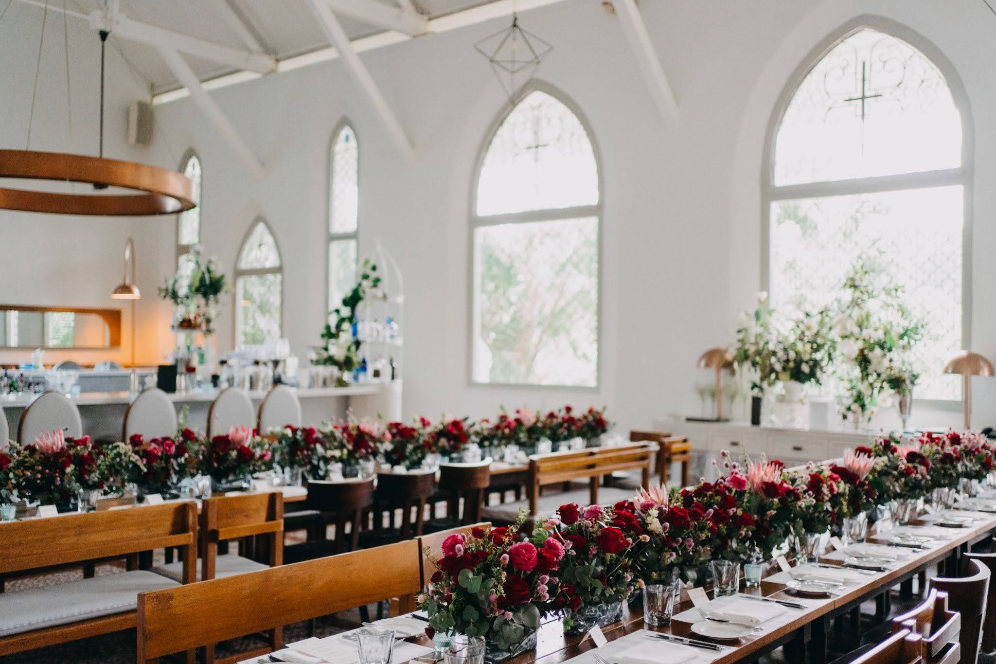 chapel-wedding-reception-long-table-floral-styling